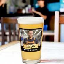 Serie de vaso de pinta para padrinos de boda: El a