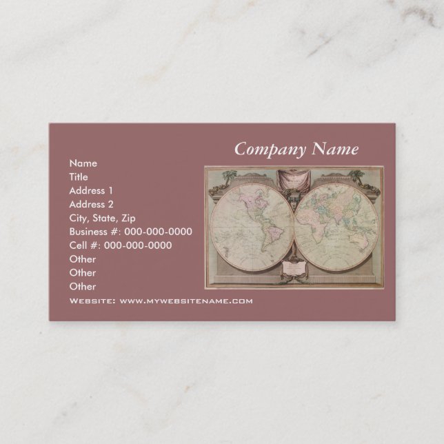 SERIE GLOBAL DE LA TARJETA DE VISITA DEL EJECUTIVO (Anverso)