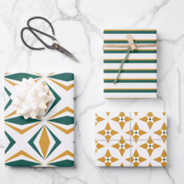 Serie Modern Geos 3 Juego de Papel de Regalo