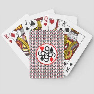 SERIE POKER CARTA 9 TAZA ROJA Y NEGRA