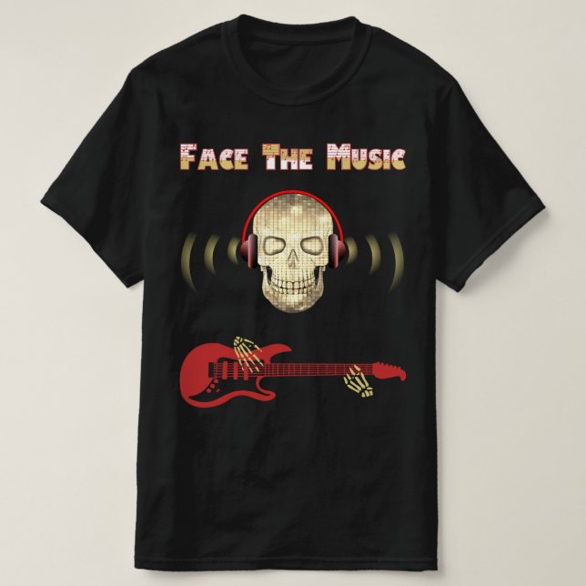 Serie Skull: Enfrentar la camiseta musical (Diseño del anverso)
