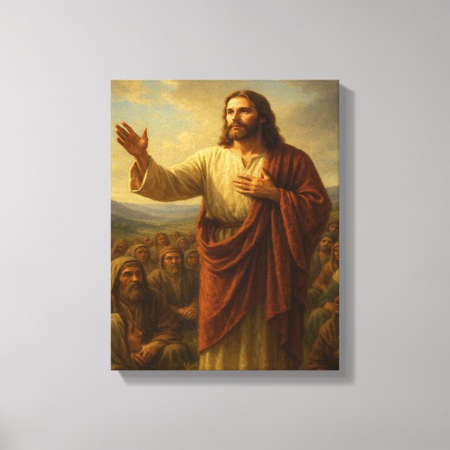 Sermón en el arte de la pared de lienzo LDS Mount™ (Anverso)