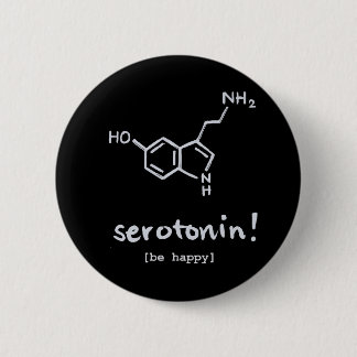 "Serotonina: Botón redondo de la molécula feliz"