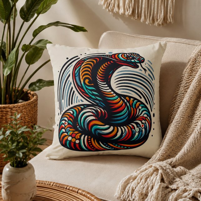 Serpentino confort: Almohada con forma de cobra pa (Serpentine Comfort: Cobra-Shaped Pillow for Exotic)