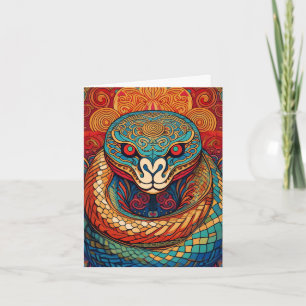Serpiente Colorida en Remolinos y Patrones Intrinc