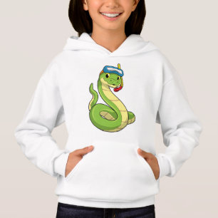 Serpiente como buzo con Snorkel