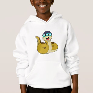Serpiente con gafas de natación