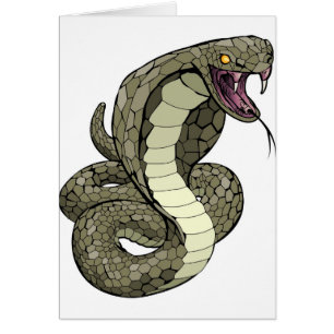 Serpiente de la cobra alrededor a pegar