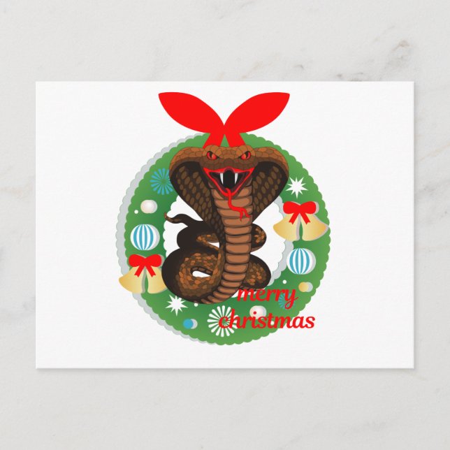 serpiente de la cobra de las Felices Navidad (Anverso)