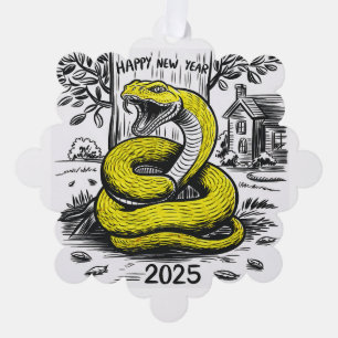 Serpiente de tarjetas de Año Nuevo 2025