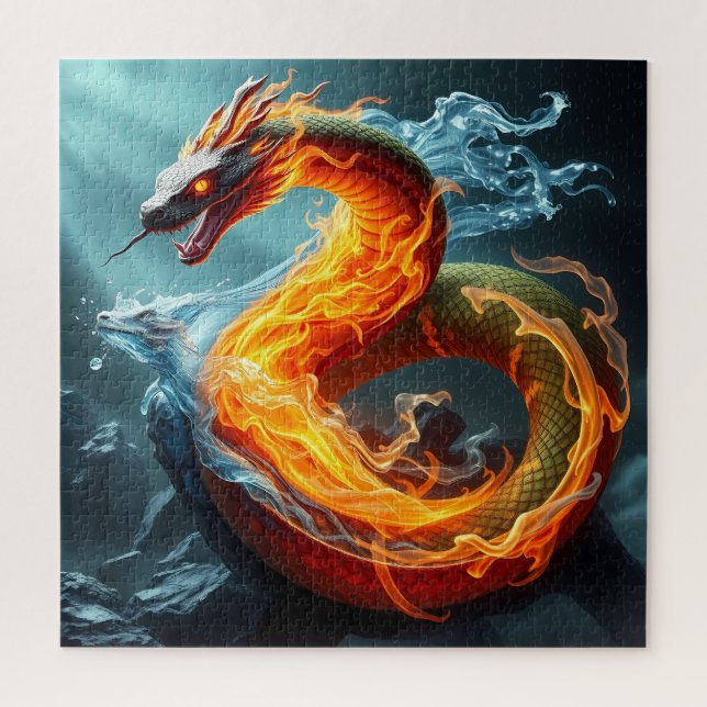 Serpiente elemental: Fuego y rompecabezas del agua (Vertical)