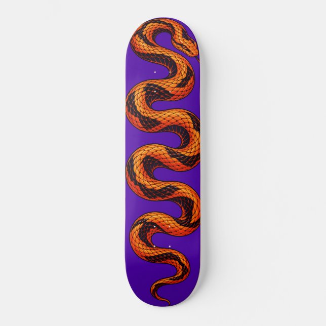 Serpiente Naranja Patineta Morada – Serpiente Auda (Anverso)