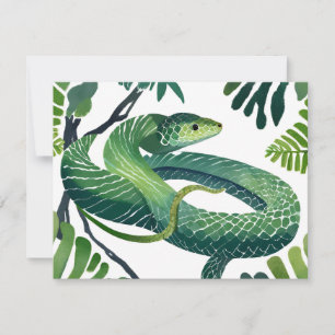 Serpiente Verde   Año de la Serpiente Tarjeta de A