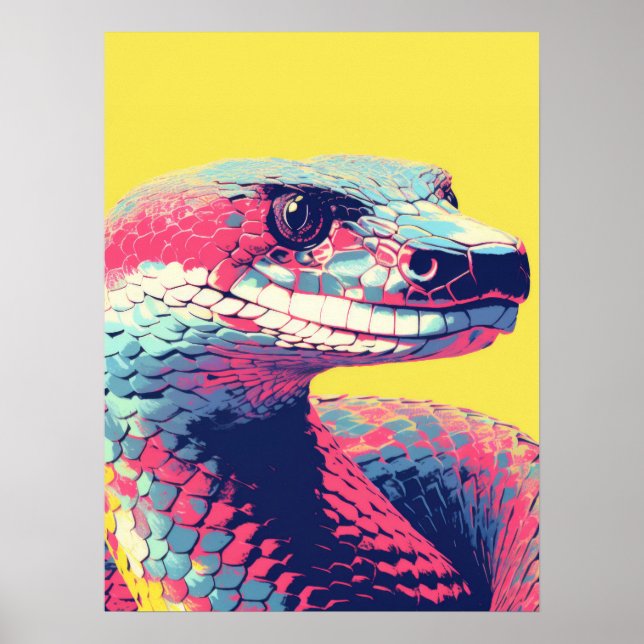 Serpiente vibrante: Serpiente de Arte Pop (Frente)