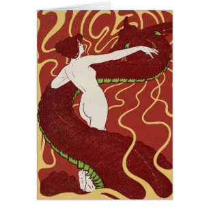 Serpiente y mujer - arte Nouveau