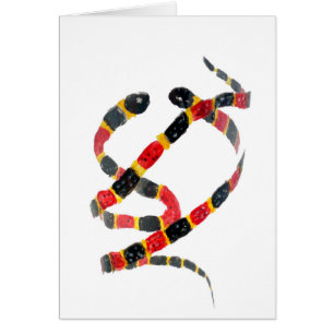 Serpientes de coral de pintura reptil