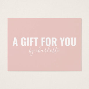 Sertificado de regalo Minimalista rosado de Rubor
