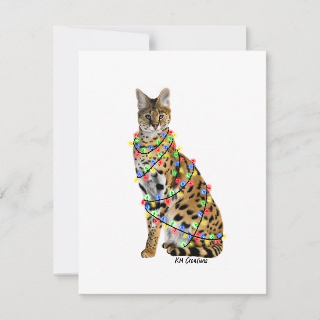 Serval - tarjeta de vacaciones (Anverso)