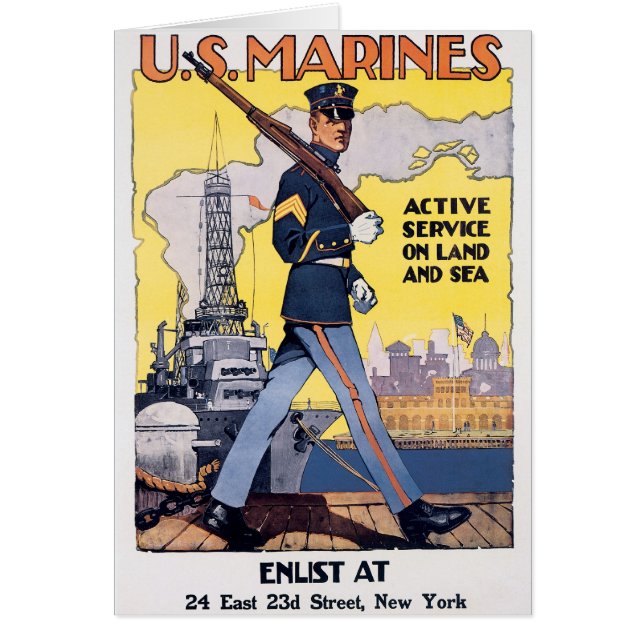 Servicio activo en tierra y mar (Frente)