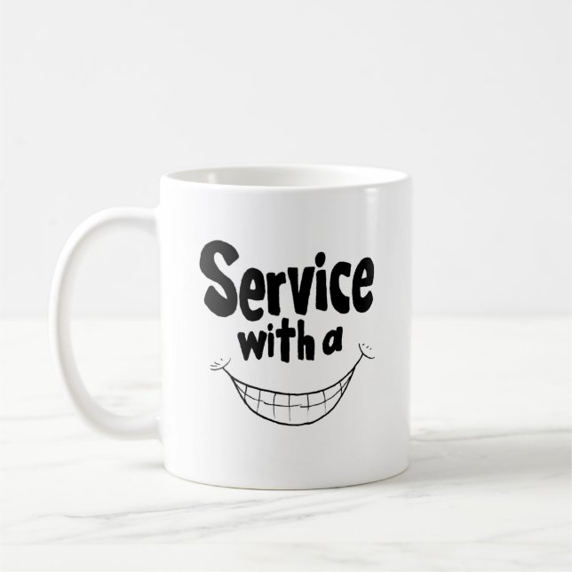 Servicio con una taza de la sonrisa (Izquierda)