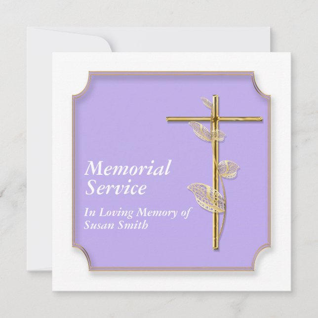 Servicio conmemorativo invitación cruzada de oro (Anverso)