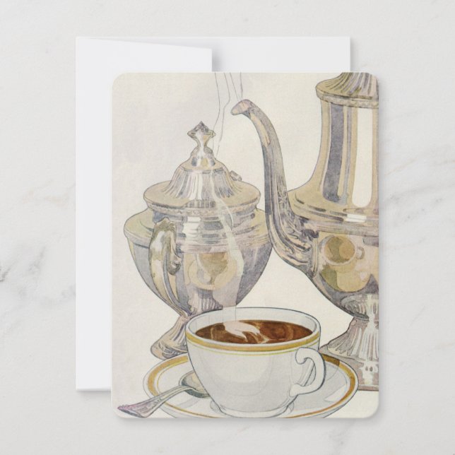 Servicio de café de plata vintage (Anverso)