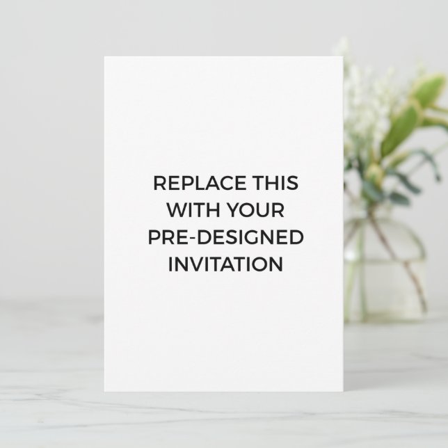 Servicio de impresión de invitaciones prediseñadas (Anverso de pie)