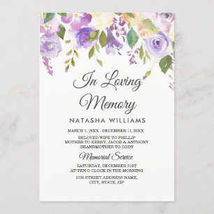 Servicio de Invitación en memoria de las flores mo