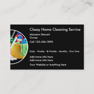Servicio de limpieza con clase Tarjetas de visita