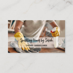 servicio de limpieza en el hogar tarjetas de visit