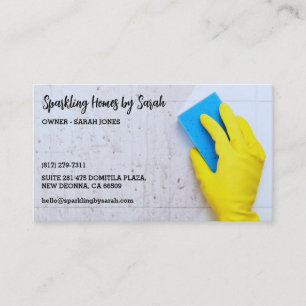 servicio de limpieza en el hogar tarjetas de visit