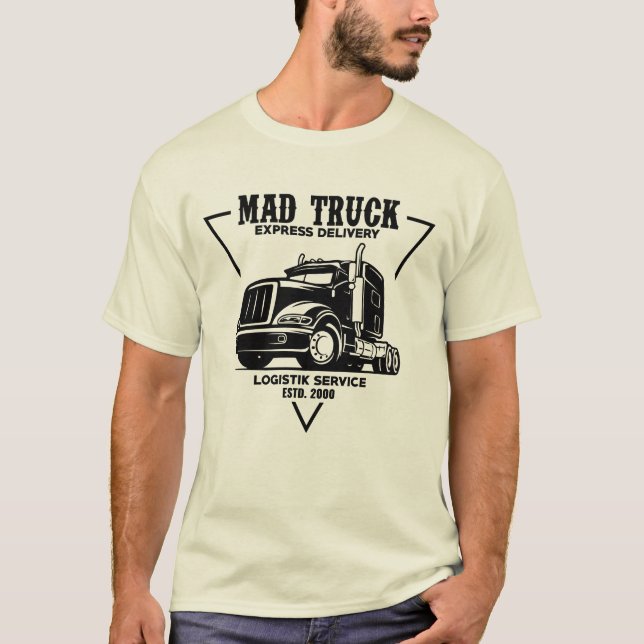 Servicio de logística de camiones con camiseta (Anverso)