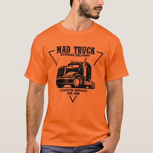 Servicio de logística de camiones con camiseta (Anverso)