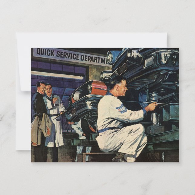 Servicio de reparación de coches de época Mecánica (Anverso)