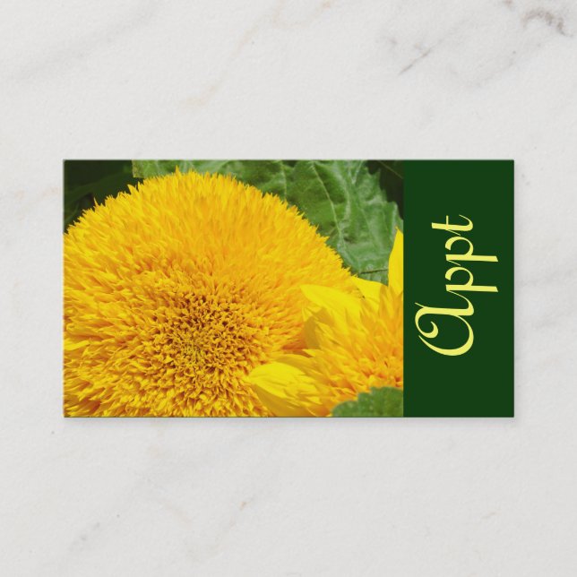 Servicio de tarjetas de cita negocio girasol perso (Anverso)