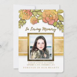 Servicio en memoria Flores doradas - Invitación a 