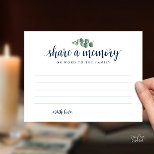 Servicio funerario, Comparte un recuerdo, Tarjeta 