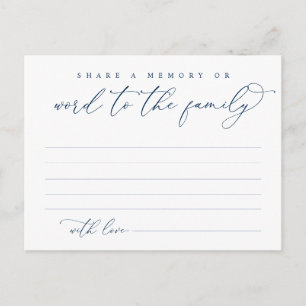 Servicio Funerario, Comparte un recuerdo, Tarjeta 