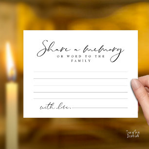 Servicio Funerario, Comparte una memoria, Tarjeta 