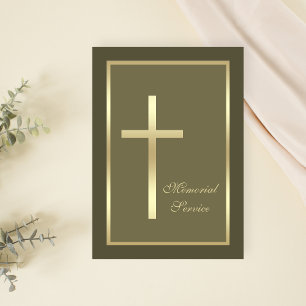 Servicio Memorial Cruz de Oro Tarjeta de Invitació