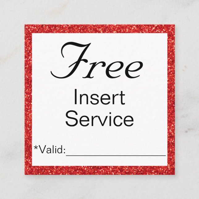 Servicio promocional o tarjeta de descuento (Anverso)