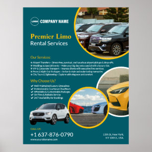 Servicios de Alquiler de Coches Póster Personaliza