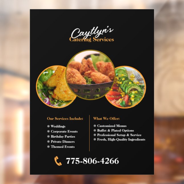 Servicios de Catering Vinilo Adhesivo Personalizad (Hoja 2)
