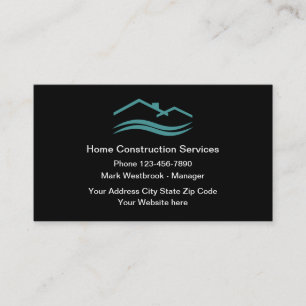 Servicios de construcción Tarjetas de visita moder