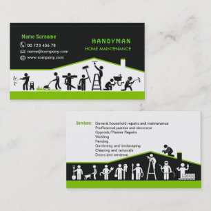 Servicios de Handyman, tarjeta de negocios de mant