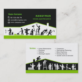 Servicios de Handyman, tarjeta de negocios de mant