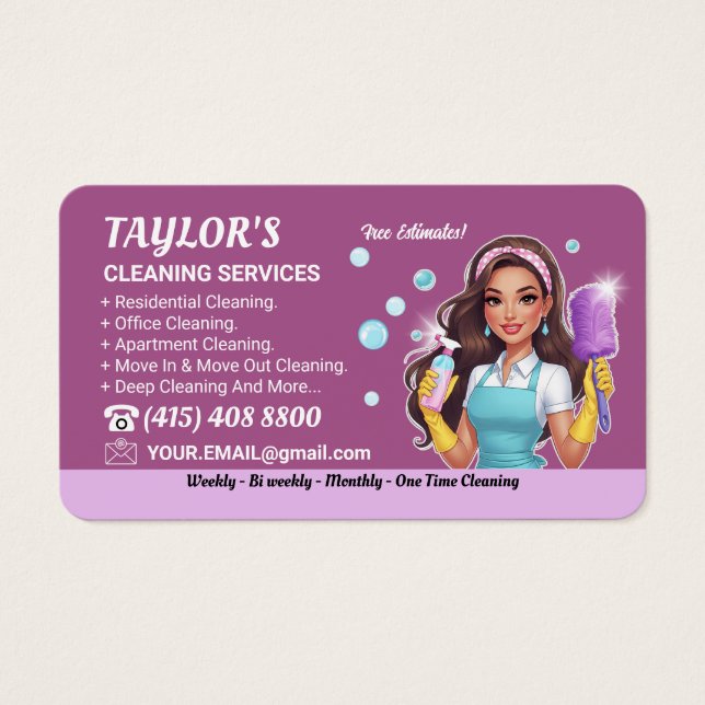 Servicios de limpieza Brunette Maid Limpieza de ca (Frente)