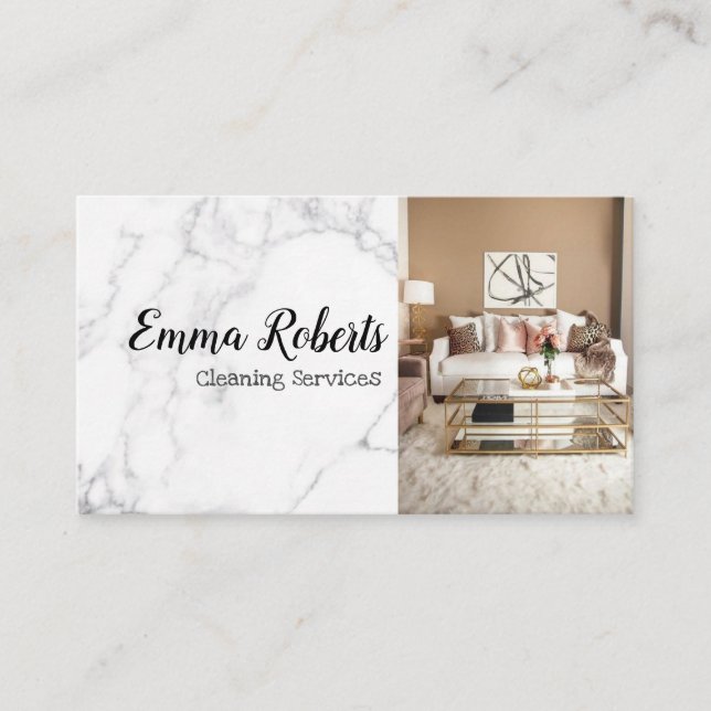 Servicios de limpieza | Tarjeta de presentación de (Anverso)