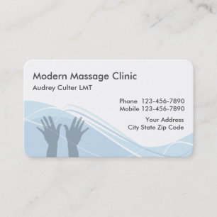 Servicios de masaje Tarjetas de visita modernas