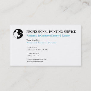 Servicios de pintura   Pintor en la tarjeta de pre